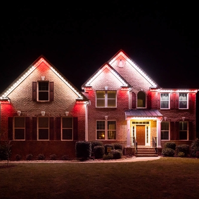 House with outdoor lighting Photo